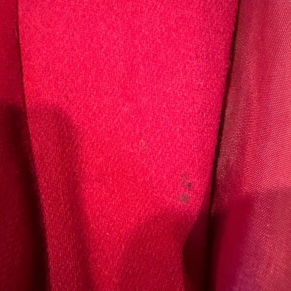 Vintage Red Wool Oversized Blazer Classic Preppy Clean Girl Off Duty Model - Picture 7 of 11